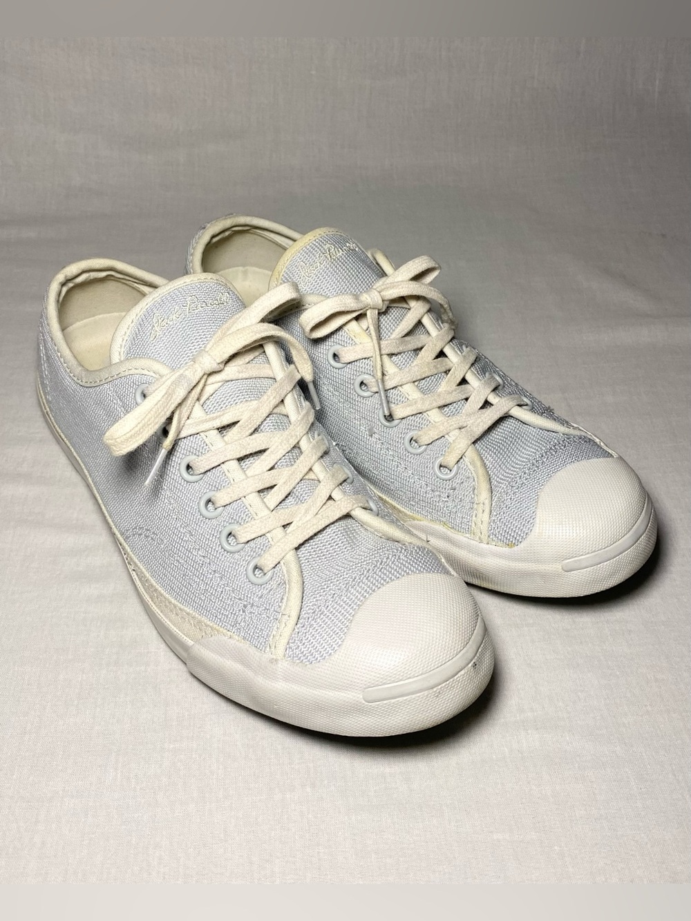 Converse Jack Purcell Low-Top Sneakers Textured Light Blue Unisex Sz EU 39.5